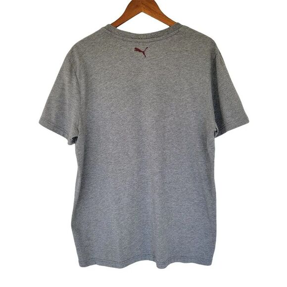 Puma Short Sleeve TShirt Mens Size L Heather Gray - Picture 7 of 11